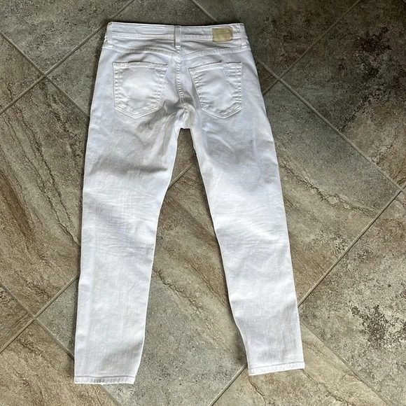 Like New AG Adriano Goldschmied White Ex Boyfriend Slim Slouchy Jeans 28 R - Picture 10 of 12